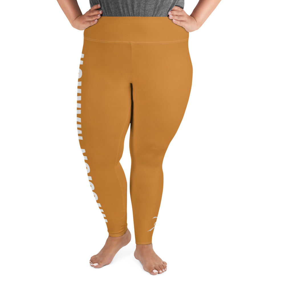 WOMEN PLUS SIZE LEGGINGS ORANGE