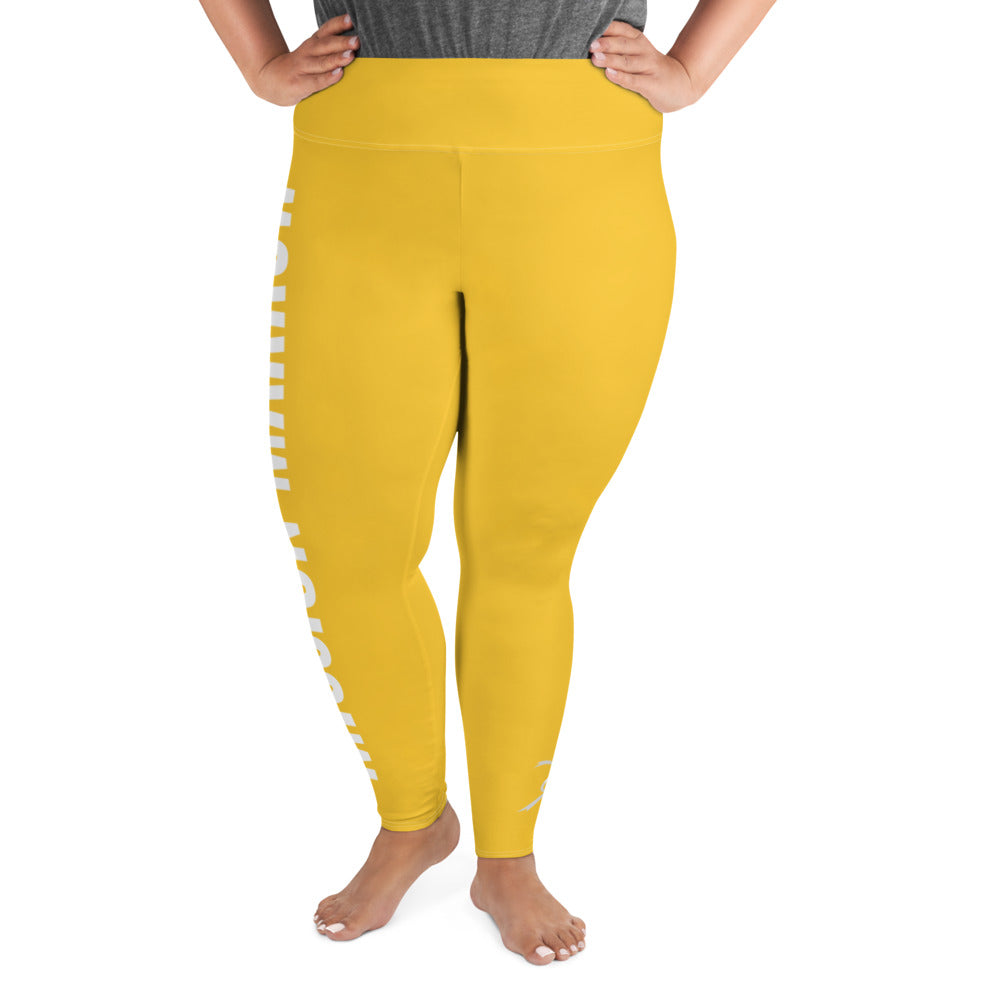 WOMEN PLUS SIZE LEGGINGS YELLOW